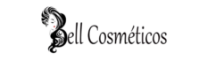 Logotipo da marca Bell Cosméticos em preto com fundo branco.